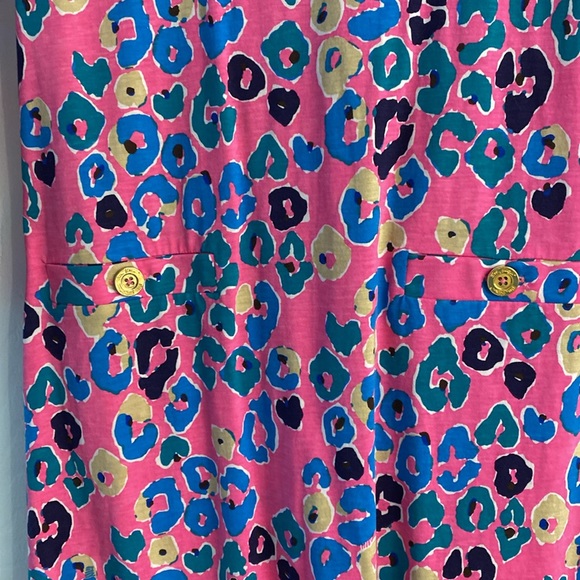 Pink multi color leopard Lilly Pulitzer knit dress - Picture 2 of 4